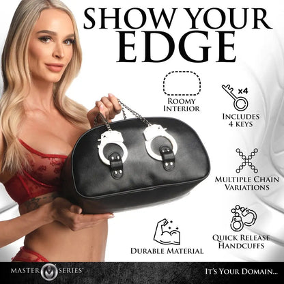 Cuffed and Loaded Travel Bag with Handcuff Handles  Bondage Gear