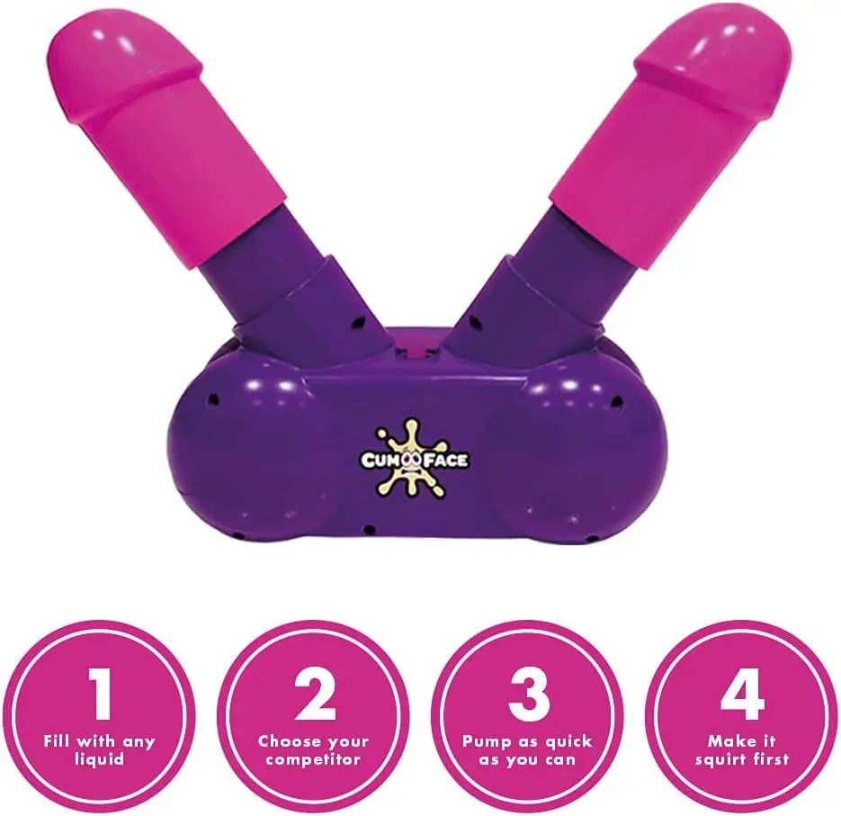Cum Face Dual Pump Action Penis Game  Games - Adult Party Games
