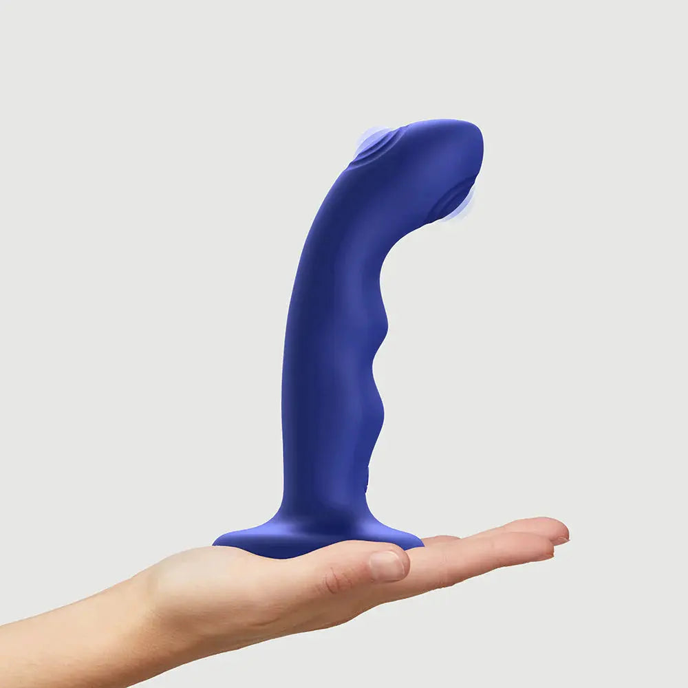 Curved Anal Dildo Sex Toy TAPPING DILDO WAVE - NIGHT BLUE  Dildos