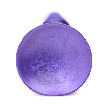 Curved Dildo Sex Toy Metallic Silicone 7 Inch Dildo - Purple  Curved Dildo