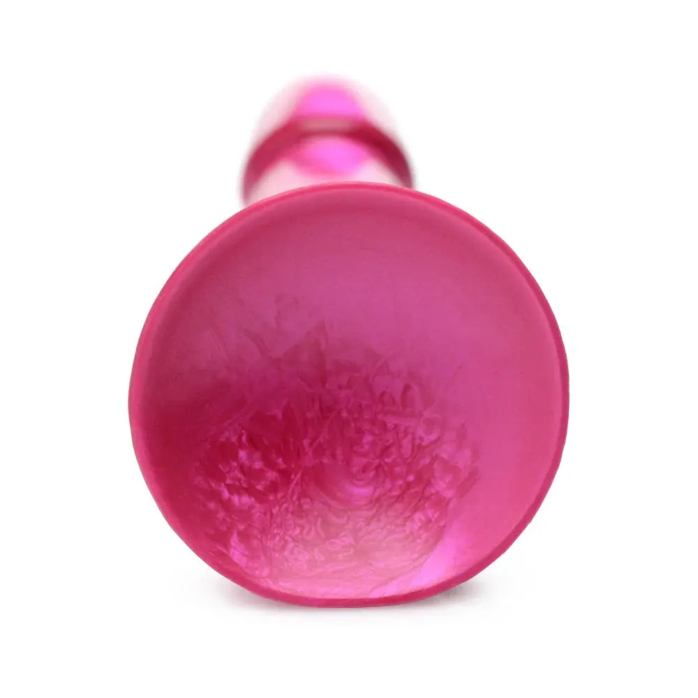 Curved Dildo Sex Toy Metallic Silicone 7 Inch P-Spot or G-Spot Dildo - Pink  Curved Dildo