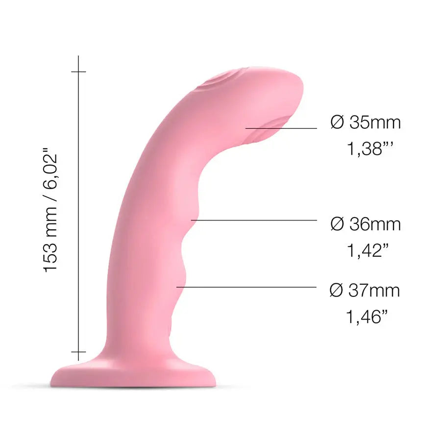 Curved Dildo Sex Toy TAPPING DILDO WAVE - CORAL PINK  Dildos