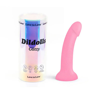Curved Suction Cup Dildo Sex Toy Dildolls Glitzy G-Spot and P-Spot Soft Touch Dildo  Dildos