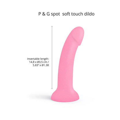 Curved Suction Cup Dildo Sex Toy Dildolls Glitzy G-Spot and P-Spot Soft Touch Dildo  Dildos