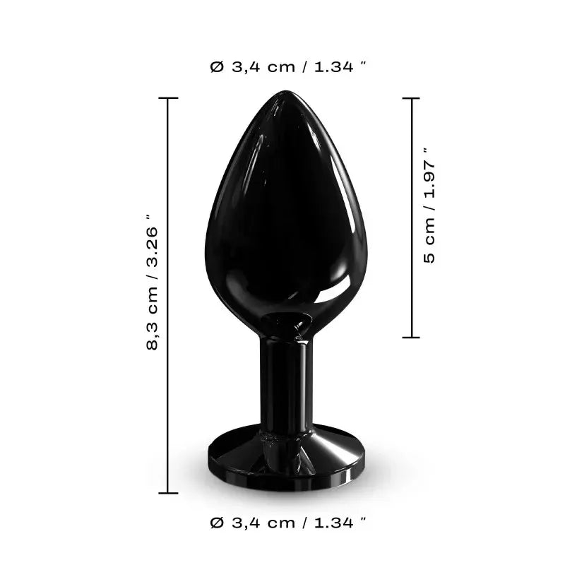 DIAMOND PLUG BLACK M  Anal Plug Sex Toy