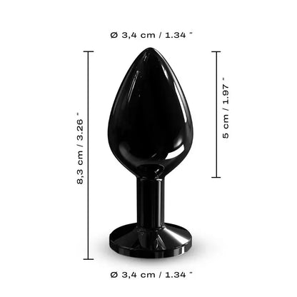 DIAMOND PLUG BLACK M  Anal Plug Sex Toy