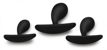 Dark Droplets 3 Piece Curved Silicone Anal Trainer Set  Anal Training
