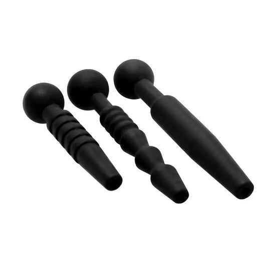 Dark Rods 3 Piece Silicone Penis Plug Set  Medical