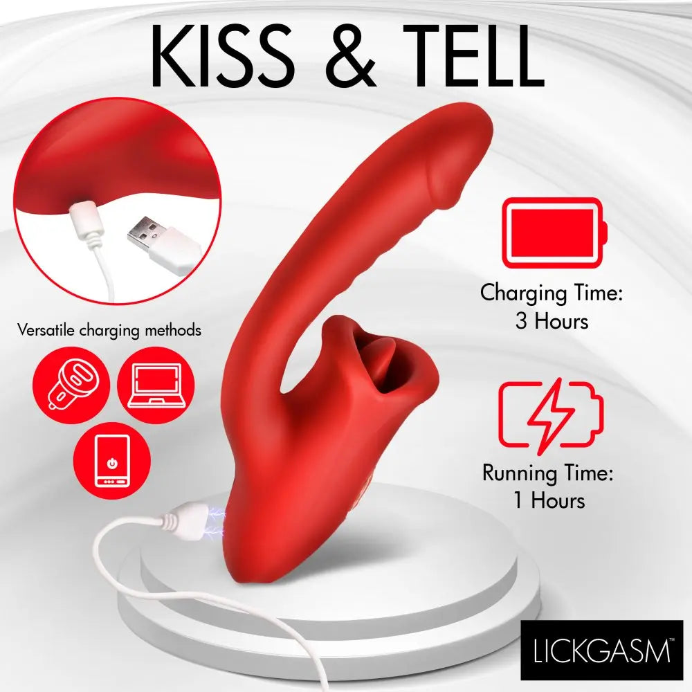 Deep Kiss Silicone Licking Rabbit Vibrator  Licking Vibrator
