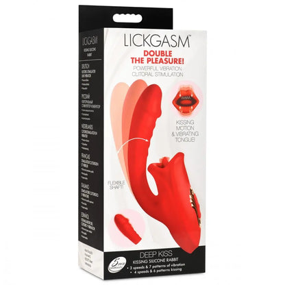 Deep Kiss Silicone Licking Rabbit Vibrator  Licking Vibrator