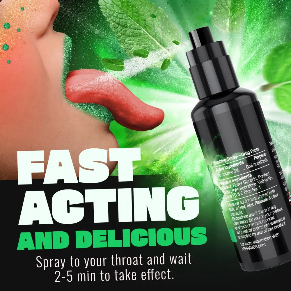 Deep Throat Mint Numbing Spray Give Better Blow Jobs  Lubes, Lotions and Accessories
