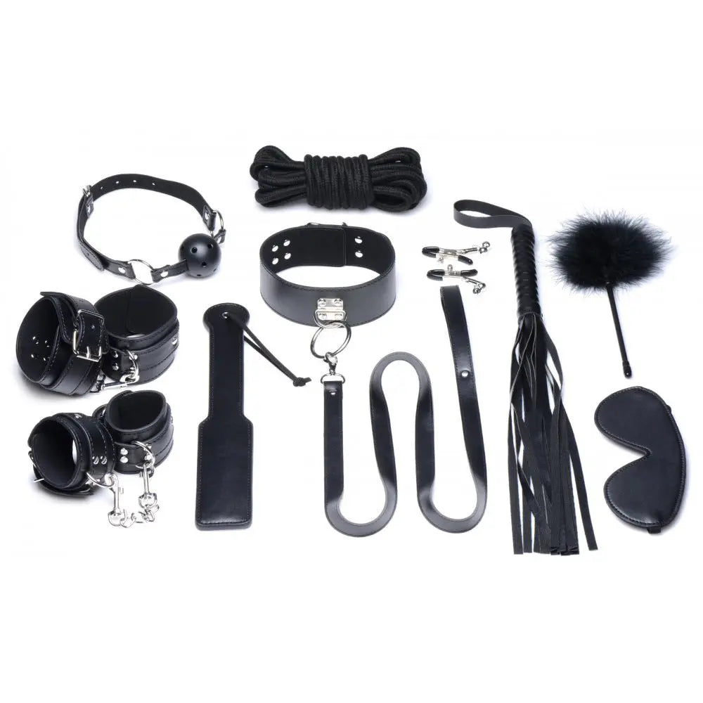 Deluxe 10 Piece Bondage Set Beginner BDSM Kit  Bondage Kits