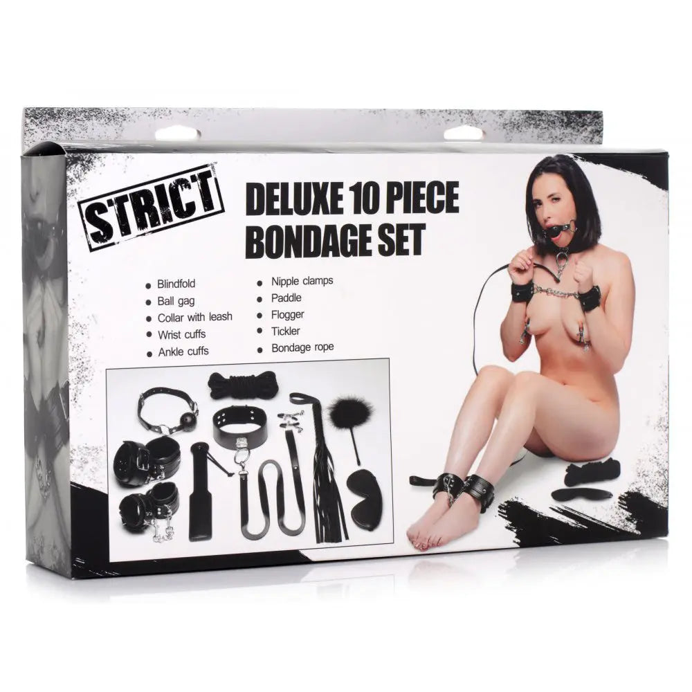 Deluxe 10 Piece Bondage Set Beginner BDSM Kit  Bondage Kits