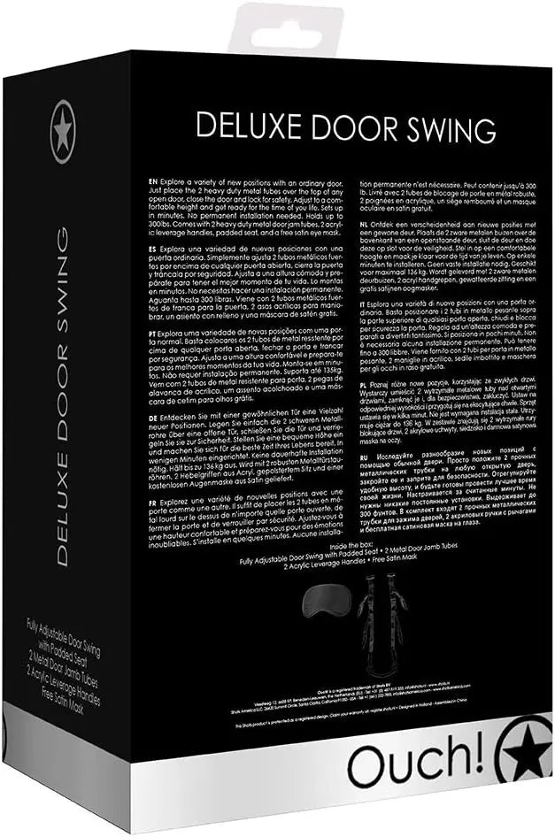 Deluxe Door Sex Swing Black - Discreet Sex Swing  Sex Swing