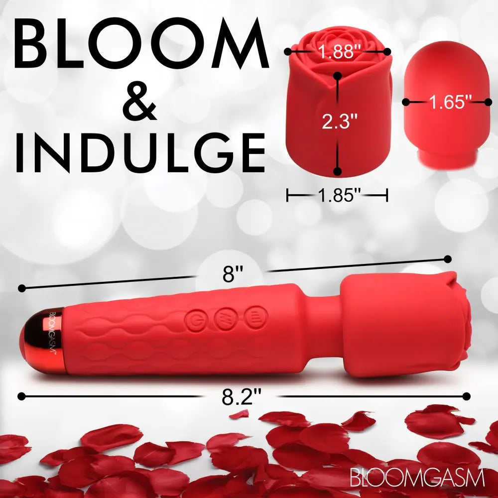 Deluxe Silicone Rose Wand Sex Toy  Wand Vibrator