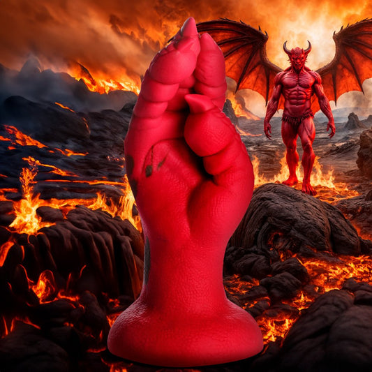 Demon Dildo Fantasy Dildos Suction Cup Demon Claw Fisting Dildo Red Silicone  Anal