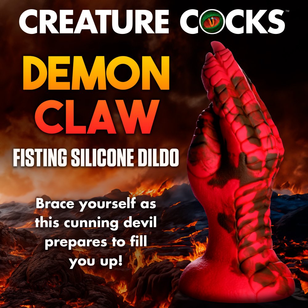 Demon Dildo Fantasy Dildos Suction Cup Demon Claw Fisting Dildo Red Silicone  Anal