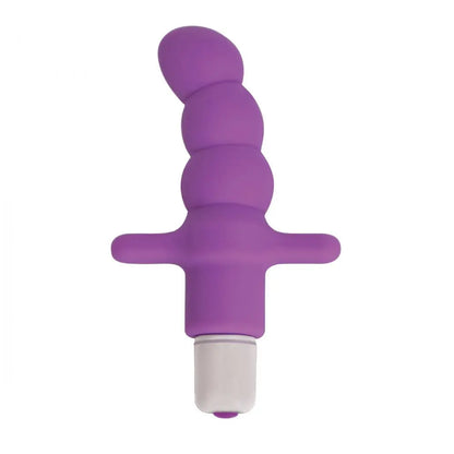 Desire Silicone Vibrating Anal Probe Curved Anal Vibrator - Purple  Vibrating Anal Sex Toy