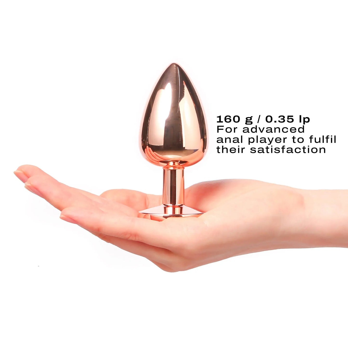 Diamond Plug Rose Gold Large  Metal Anal Plug Sex Toy