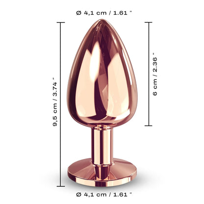 Diamond Plug Rose Gold Large  Metal Anal Plug Sex Toy