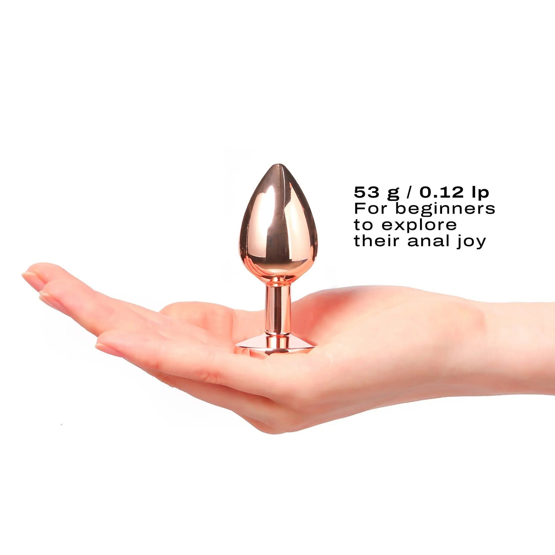 Diamond Plug Rose Gold Small  Metal Anal Plug Sex Toy