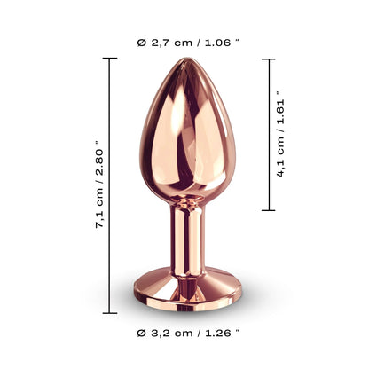 Diamond Plug Rose Gold Small  Metal Anal Plug Sex Toy