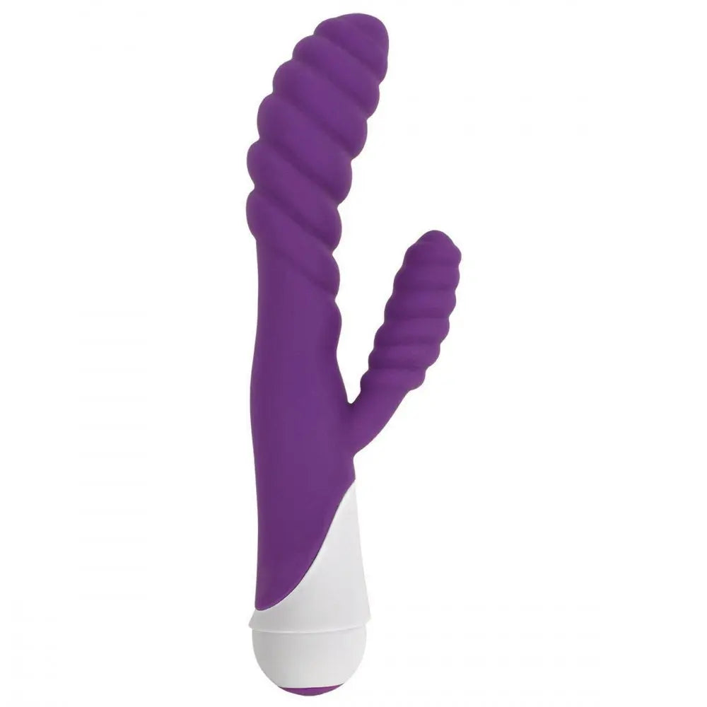 Diana 20x Rippled Silicone Rabbit Vibe- Purple  Rabbit Vibrators