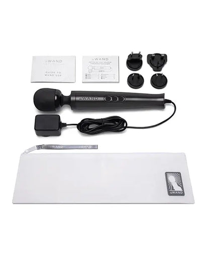 Die Cast Plug-In Vibrating Wand Massager - Black  Wand Vibrator