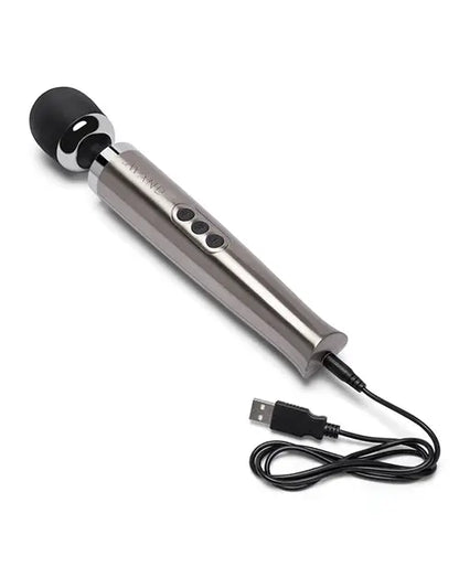 Die Cast Rechargeable Vibrating Wand Massager - Silver  Wand Vibrator