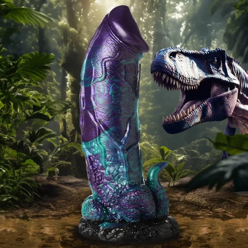 Dinosaur Dildo Dino-Dick Dildo - XL Silicone  Fantasy Dildos