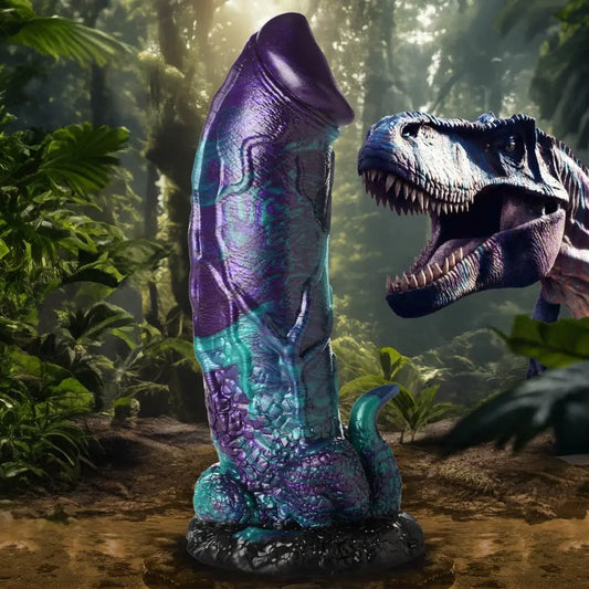 Dinosaur Dildo Dino-Dick Dildo - XL Silicone  Fantasy Dildos