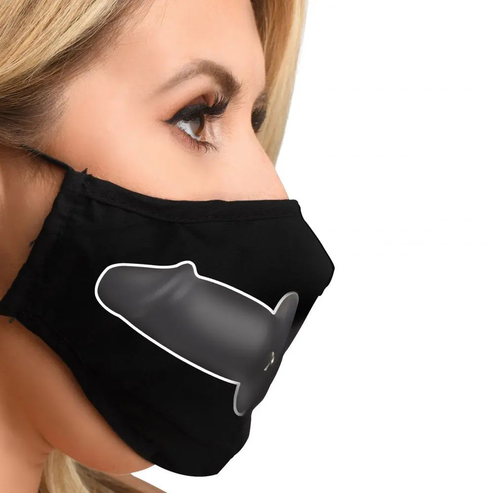 Discreet Penis Gag Mouth-Full Dildo Face Mask  Masks, Gags and Blindfolds