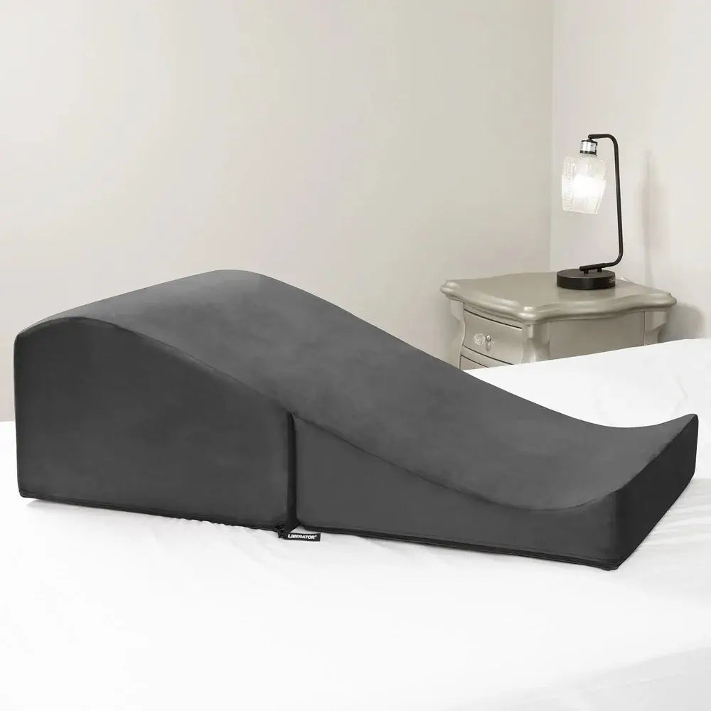 Discreet Sex Furniture Convertible Ottoman Flip Ramp Black Microvelvet  Sex Position Aid