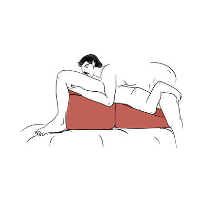 Discreet Sex Furniture Convertible Ottoman Liberator Flip Ramp Merlot Microvelvet  Sex Position Aid