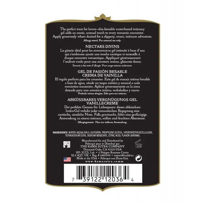 Divine Nectars Flavored Body Glide Vanilla Crème 5 fl oz  Lubes, Lotions and Accessories