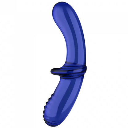 Double Crystal - Light Blue  Glass Dildo