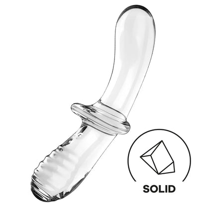 Double Crystal - Transparent  Glass Dildo