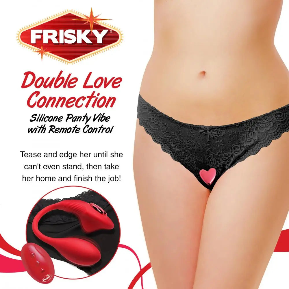 Double Love Connection Silicone Panty Vibrator with Remote Control  Vibrating Toys