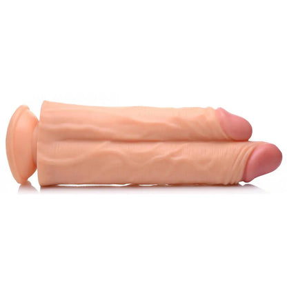 Double Stuffer 10 Inch Dildo - Light  Suction Cup Dildos