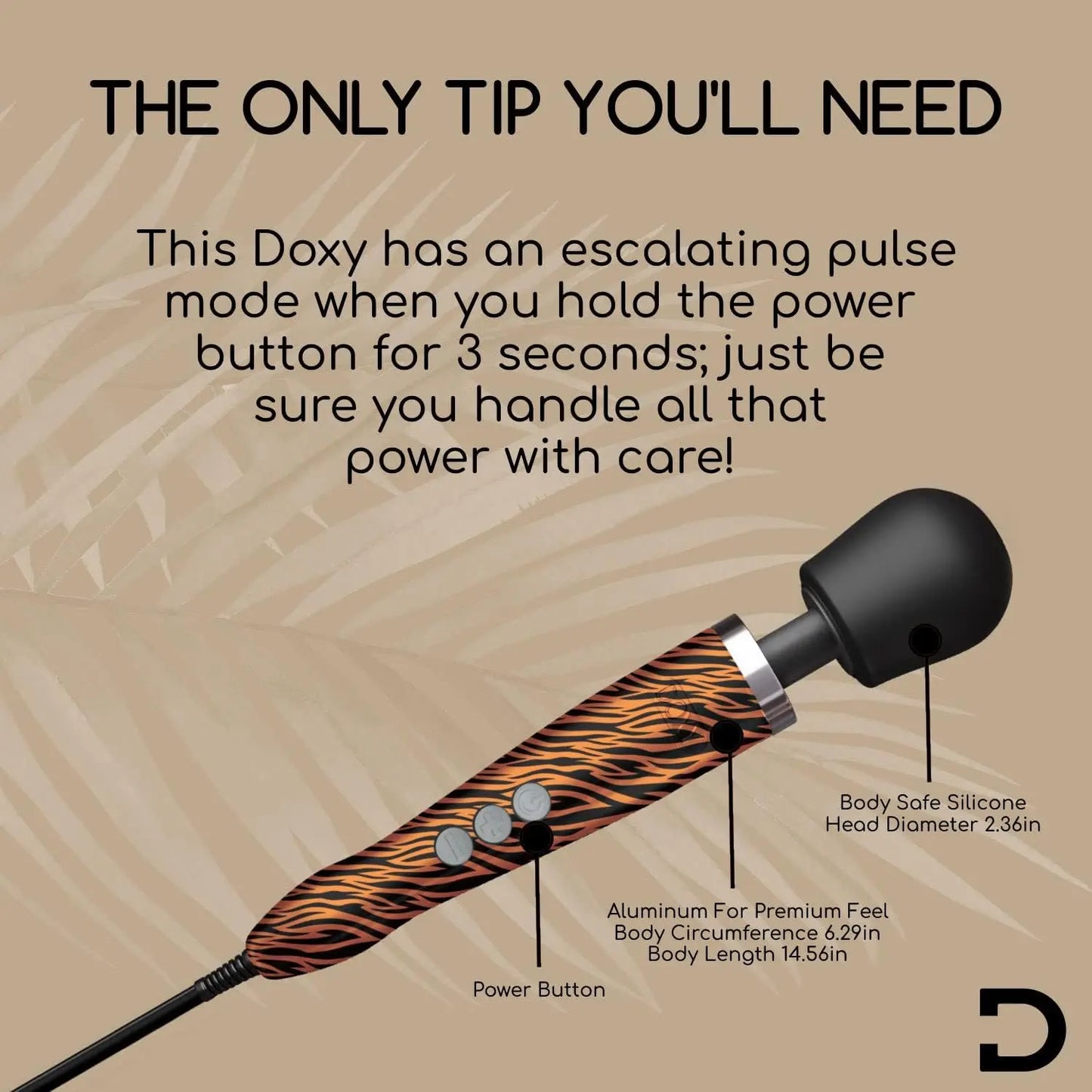 Doxy Wand Die Cast - Powerful Tiger Wand Vibrator  Vibrators