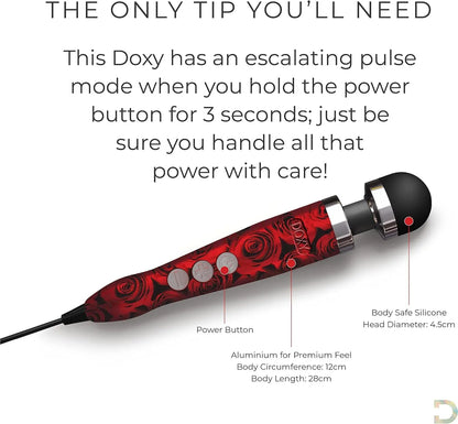 Doxy Wand Vibrator Die Cast 3 - Roses Powerful Vibrator  Vibrators