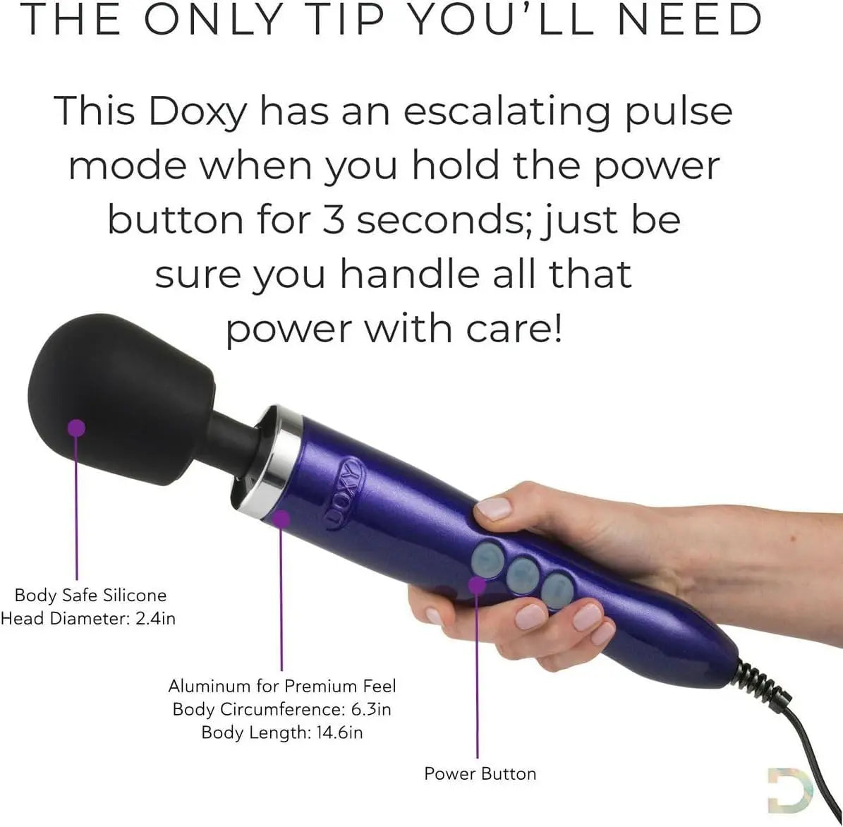 Doxy Wand Vibrator Die Cast - Purple Powerful Vibrator  Vibrators