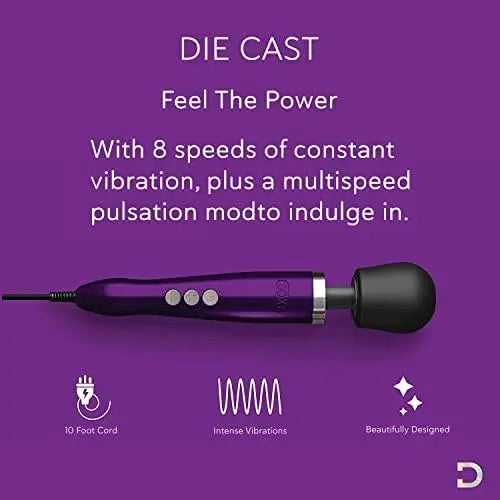 Doxy Wand Vibrator Die Cast - Purple Powerful Vibrator  Vibrators