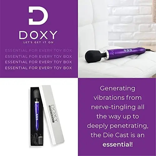 Doxy Wand Vibrator Die Cast - Purple Powerful Vibrator  Vibrators