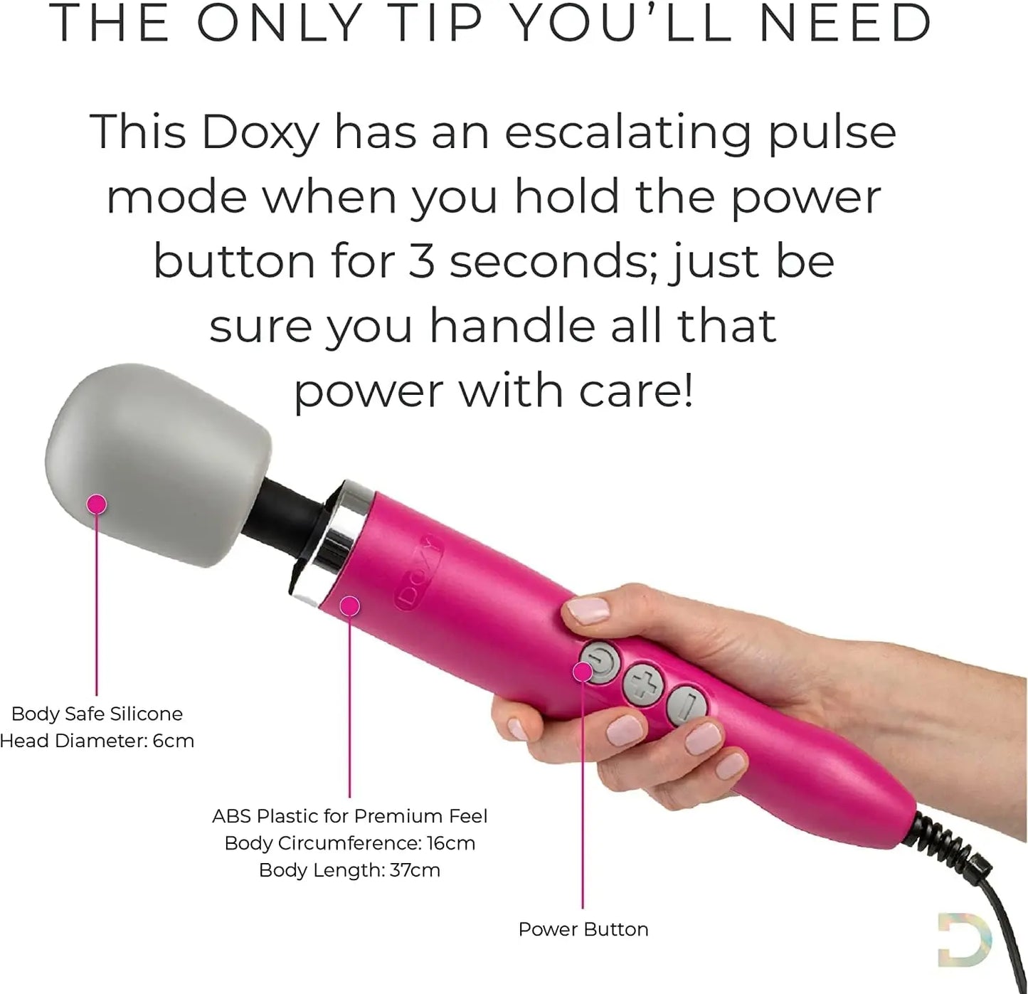 Doxy Wand Vibrator Original - Pink Powerful Vibrator  Vibrators