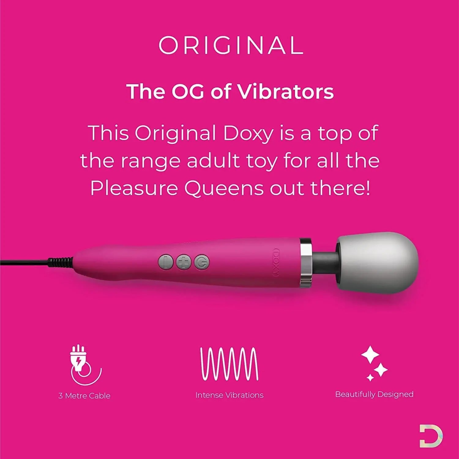 Doxy Wand Vibrator Original - Pink Powerful Vibrator  Vibrators