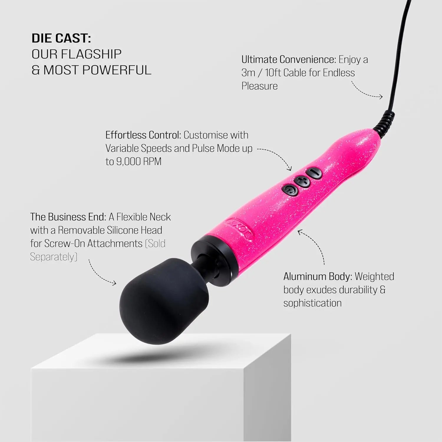 Doxy Wand Vibrator Sex Toy Die Cast - Breast Cancer Awareness  Vibrators