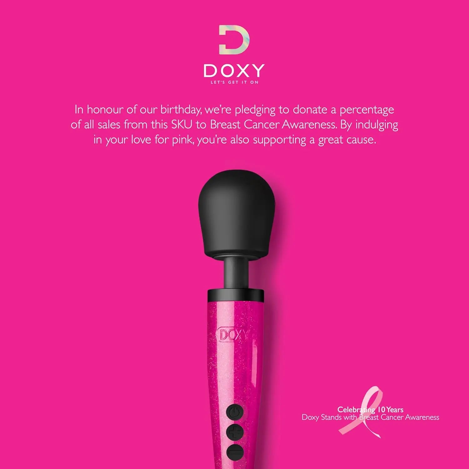 Doxy Wand Vibrator Sex Toy Die Cast - Breast Cancer Awareness  Vibrators