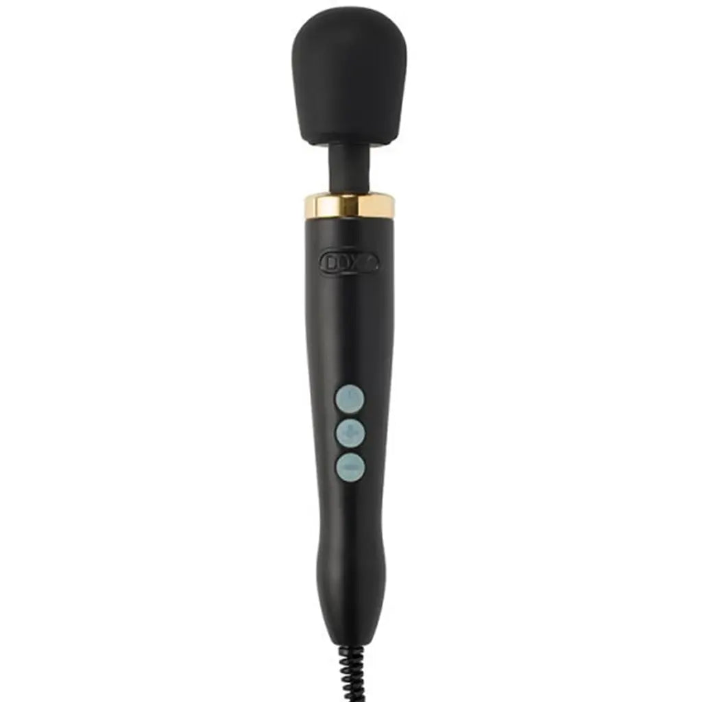 Doxy Wand Vibrator Sex Toy Die Cast - Matte Black / Gold  Wand Vibrator