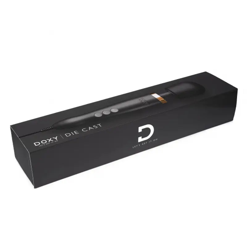 Doxy Wand Vibrator Sex Toy Die Cast - Matte Black / Gold  Wand Vibrator